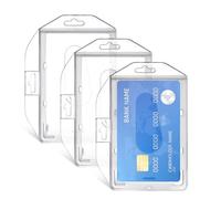 3 Pcs Porta tarjetas Identificativas, Badge Holder, Funda tarjeta identificación Portatarjetas, Tarjetero colgante para Tarjeta de Estudiante de Visita de Autobús Tarjetas de Crédito