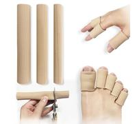 3 Pcs Protector Dedos Pie de Silicona Cortables, Tubos de Dedo de Pie, Protectores de manga de tela con forro de gel, evita el desarrollo de maíz, callos y ampollas entre los dedos de los pies (S,M,L)