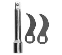 3 Pcs Pry Bar Wrench Adapter Set | 1/2 Inch Drive Square Crowbar Tool for Car Repair/Construction/Demolition | 65 Manganese Steel with Additional Shaft