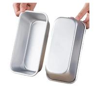 3 Pcs Rectangular Bread Mold Carbon Steel Non-Stick Cake Pan Mini Toast Baking Tray Loaf Kitchen Tools(A)