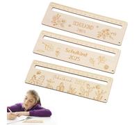 3 Pcs Reglas Para Ayuda De Lectura Ayuda De Lectura Para Niños De 1 Clase Ayuda A La Lectura 2025 Para Niños Escolares Marcapáginas De Madera Regla De Lectura Para La Escolarización