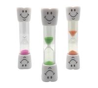 3 Pcs Reloj de Arena Reloj de Arena niños Temporizador niños 3 Colores Reloj Arena 3 Mins para Niños Que Se Cepillan Los Dientes,Escuela,Guardería,Oficina, Actividades