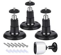 3 Pcs Soporte de Cámara de Seguridad,Seguridad Cámara Montaje en Pared,Soporte de Pared para cámara de Seguridad,Soporte Giratorio 360°,para Arlo Go,Arlo HD,Arlo Pro,Arlo Pro2,Negro.