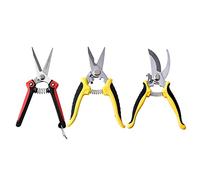 3 PCS Tijeras de Podar Bellota Profesional Acero Inoxidable para Jardinería Geevorks Tijeras Podar Pequeñas Ligeras Cortador de Ramas para Jardín Patio Parque Granja Amarillo y Rojo