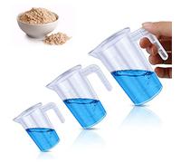 3 Pcs Vasos Medidores, 50ml+100ml+250ml Vaso Plastico, Vaso Medidor Plastico Vaso Medidor Cocina, Vaso Medidor Taza Medidora Measuring Cups Jarras Medidoras Jarra Medidora Plastico Jarra Medidora