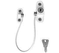 3 PCS Window Door Safety Restrictor Kids Window Door Cable Lock Child Baby Security Wire Catch with Screws Keys, Prevents Theft