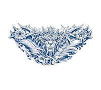 3 Pegatinas De Tatuaje En El Pecho Últimos 15 Días Pecho Espalda Herbario Semipermanentetatuaje Temporal Calcomanía De Tatuaje Tatuaje Falso