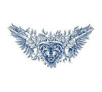 3 Pegatinas De Tatuaje En El Pecho Últimos 15 Días Pecho Espalda Herbario Semipermanentetatuaje Temporal Calcomanía De Tatuaje Tatuaje Falso