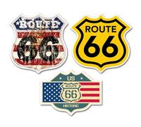 3 pegatinas de vinilo Route 66 de 10 cm - USA America Road Estados Unidos Viajes Vacaciones Divertidas Niños Niñas Niños Hombres Mujeres Scrapbook Sticker #82206