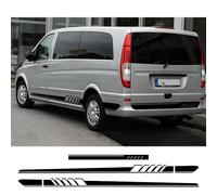 3 Pegatinas para Coche, para Benz Vito V Class Viano W638 W639 W447 Marco, para Polo EQV Camper Van, Vinilo, Accesorios de Tuning, calcomanías de Rayas para faldones Laterales de Coche.