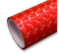 3 pegatinas reflectantes for coche, marca de seguridad, autoadhesivas, advertencia(Red,30cm x 600cm)