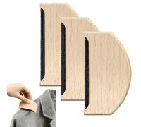 3 Peines de Cachemira y Lana Fina - Removedor de Pelusas Manual en Madera Natural, Peine Anti Bolitas Portátil para Suéteres, Abrigos, Bufandas y Prendas Tejidas - Cepillo Ecológico para Ropa