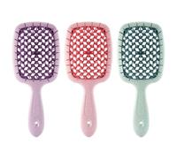 3 Peines De Malla Biodegradables, Peines De Peinado De Dientes Suaves, Peines De Masaje Portátiles, Herramientas De Peluquería, Adecuados Para Cabello Rizado Y Liso.