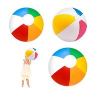 3 pelotas de agua hinchables, 40 cm y 50 cm, bola de playa inflable en colores arcoíris, pelota de agua, juguete para niños y adultos, juguete de fiesta de verano para la piscina, juguete de playa