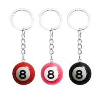 3 Pequeños Coles En Forma De Billar, Coles Decorativos De Impresión Digital, Divertidos Llaveros, Adecuados para Accesorios De Bolsos.