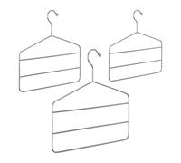 3 perchas múltiples, Perchas pantalones, Perchas ahorra espacio, Plateado