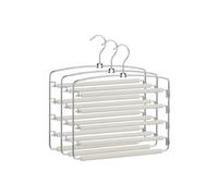 3 Perchas para Pantalones Gris y Plata