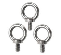 3 pernos de ojal M10, perno de anillo, anillos de tornillo, roscado macho de acero inoxidable 304, perno de ojal, para fijación y suspensión