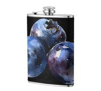 3 petacas de bolsillo de arándanos de 8 onzas, banderas de acero inoxidable para papá, padrino de boda, viajes, camping