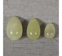 3 pezzi forati Xiuyan Jade Yoni Eggs Crystal Egg Sphere Esercizio di Kegel pelvico