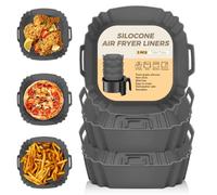 3 Pezzi Molde Silicona Freidora de Aire,Accesorios Freidora Sin Aceite en Lugar de Papel Freidora Aire, Airfryer Liners Accesorios Compatible ad Air Fryer Ninja Foodi Max Cosori Moulinex Tefal