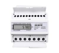3-phase digital current meter with LCD display - 3 phases - 4 wires - 5 to 100 A - for DIN rail - for home automation - industrial energy management s