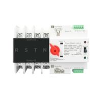 3 Phase Din Rail ATS Dual Power Automatic Transfer Switch Electrical Selector Switches Uninterrupted Power 4P 63A 100A 125A(220V,125A)