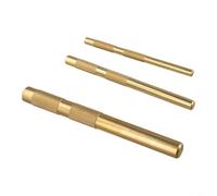 3-Piece Brass para drift Punch Set 3/8 1/2 3/4 Inch Non-Marring | Includes 3/8, 1/2, 3/4 inch sizes, non-marring brass, transfers hammer force, removes pins safely