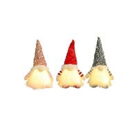 3-Piece Christmas Gnome Set LED Lights, Christmas Gnome Figure Standing Flashing Christmas Decoration Figure Light, Christmas Figure Decoration Gnome