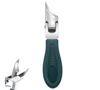 3 Piece Eagle Beak Angled Nail Clippers, Corta Uñas Para Uñas Enterradas, Green Eagle Beak Nail Clipper Set with Anti-Splash Design for Thick, Ingrown Nails (Single nail clipper-Green)