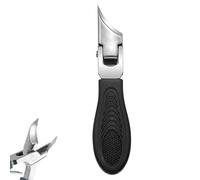 3 Piece Eagle Beak Angled Nail Clippers, Corta Uñas Para Uñas Enterradas, Green Eagle Beak Nail Clipper Set with Anti-Splash Design for Thick, Ingrown Nails (Single nail clipper-Black)