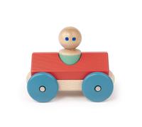 3 Piece Tegu Magnetic Racer Building Block Set Poppy