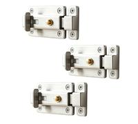 3 Pieces Auto Rebound Security Door Latch, Push Button Spring Slide Lock, Heavy Duty Metal Door Bolt Lock for Interior Doors, Cabinets, Gates, Closets, Home Hardware (3 In)