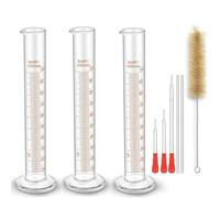 3 Pièces Cilindro de Medición Graduado de Vidrio de Borosilicato 100ml