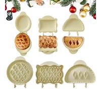 3 Pieces Hand Pie Mold, mini apple pie mold, Hand Pie Molds for Baking, Various Shape Apples Acorns, Pumpkin Cookie Cutters, Mini Pie Maker for Holiday Party Foods Making (B)