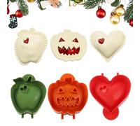 3 Pieces Hand Pie Mold, mini apple pie mold, Hand Pie Molds for Baking, Various Shape Apples Acorns, Pumpkin Cookie Cutters, Mini Pie Maker for Holiday Party Foods Making (D)