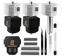 3 Pièces Hotend 0,4mm A1/A1 Mini/A2L, Tête d’extrusion Hot End avec Housse en Silicone, Brosse de Nettoyage de Buse, Aiguille de Nettoyage, Pince, Kit Hotend Pour Bambu Lab A1/A1 Mini/A2L 3d Printer