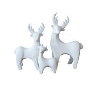 3 Pieces Standing Christmas Figurines Deer Ceramic Deer Ornament Holiday Reindeer Figures Christmas Holiday Home Decor