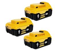 3 Pieza 20V 6.0Ah Batería Recargable De Ion Litio Compatible con Dewalt MAX/DCD/DCF/DCG/ DCB206 DCB200 Herramienta Eléctrica Sin Cable Accesorios