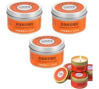 3 Pieza 30 Horas Vela de Supervivencia en Tarro, Vela de Emergencia Larga Duración para Cortes de Energía, Resistente al Viento, Ideal para Camping, Senderismo, Picnic y Hogar (80g)