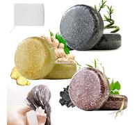 3 Pieza Barra de Champú de Jengibre Jabón Champú Jengibre Barra Champú Para El Crecimiento Del Cabello Jengibre Barra Champú Anticaída Del Cabello Promueve el Crecimiento del Cabello