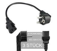 3 Pieza Corto Cable Eléctrico de Alimentación 0,4m IEC-320-C13 PC TFT