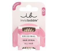 Invisibobble gomas de pelo espiral Bronze Me Pretty Original x3 - Goma de pelo antirotura - Coletero dorado de cordón telefónico - Goma pelo mujer cómoda