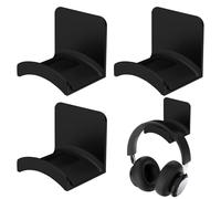 3 Pieza Soporte Auriculares de Silicona, Soporte para Auriculares Pared Con Fuerte Adhesiva, Gancho Sujeta Colgador Auricular debajo Escritorio Mesa, Adhesivo Stand for Controller, Gaming Headphones