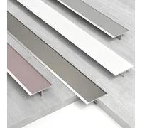 3 Pieza Tira de Umbral de Aluminio Perfil in T, 90cm L Perfil de Transición para Suelo y Baldosas, Tira de Transición para Eliminar Juntas Tarima(Gunmetal Grey,2.5cm/0.98in)