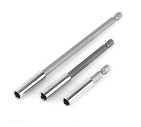 3 piezas 1/4 pulgada vástago hexagonal taladro magnético extensión de asiento 50 100 150 kit de extensión de liberación rápida para tuerca de tornillo taladro operación manual