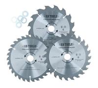 3 piezas 150 mm hojas de sierra circular TCT 16/24/30 TPI y adaptador reductor anillos TE866