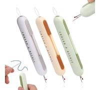 3 Piezas 2 en 1 Enhebradores Automáticos Agujas Descosedores, Enhebrador Aguja Costura Rápida Artículos Costura Fáciles Usar para Enhebrar y Desenhebrar (Morado, Amarillo, Verde)