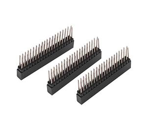 3 Piezas 2 x 20 Pines 2,54 m Dual Gpio Kit de Conector Hembra para Banda de colector Hembra