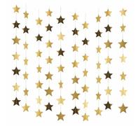 3 Piezas 4m Guirnalda De Papel Estrellas Banderines Colgantes Forma De Estrella Reflectante Banner Decorar para Fiesta Festival Boda